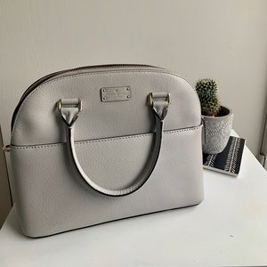 Light grey Kate Spade cross-body purse